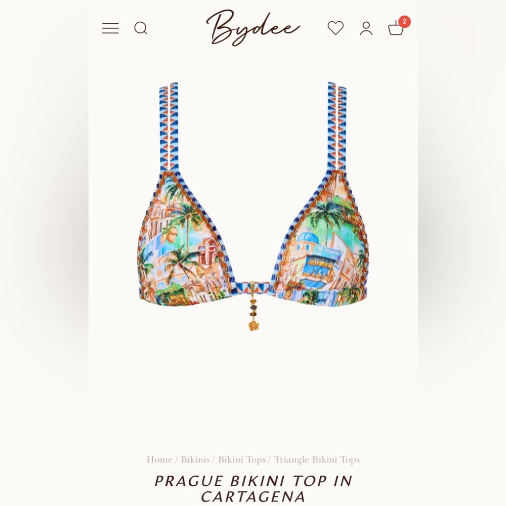 Bydee Bikini Prague Top in Cartegeña